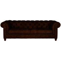 Halo Earle Grand Chesterfield Leather Sofa Old Saddle Nut